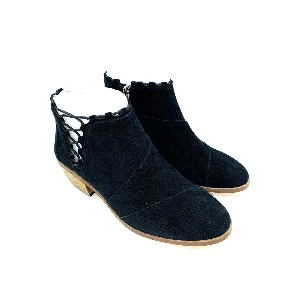 Vince Camuto Pandormia Exposed Ankle Boots- Black Suede, US 9.5M - Picture 2 of 9